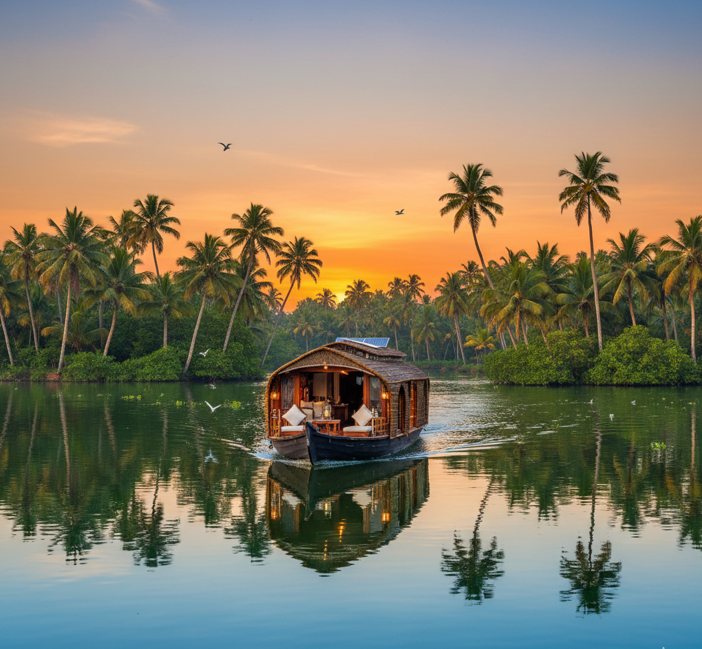 Sustainable Luxury Houseboat in Kollam